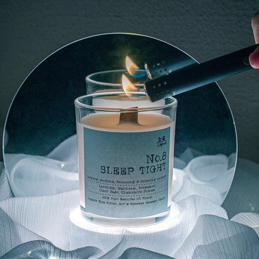 安睡 | No.8 Sleep Tight - 天然精油大豆蠟燭 | 草本花香