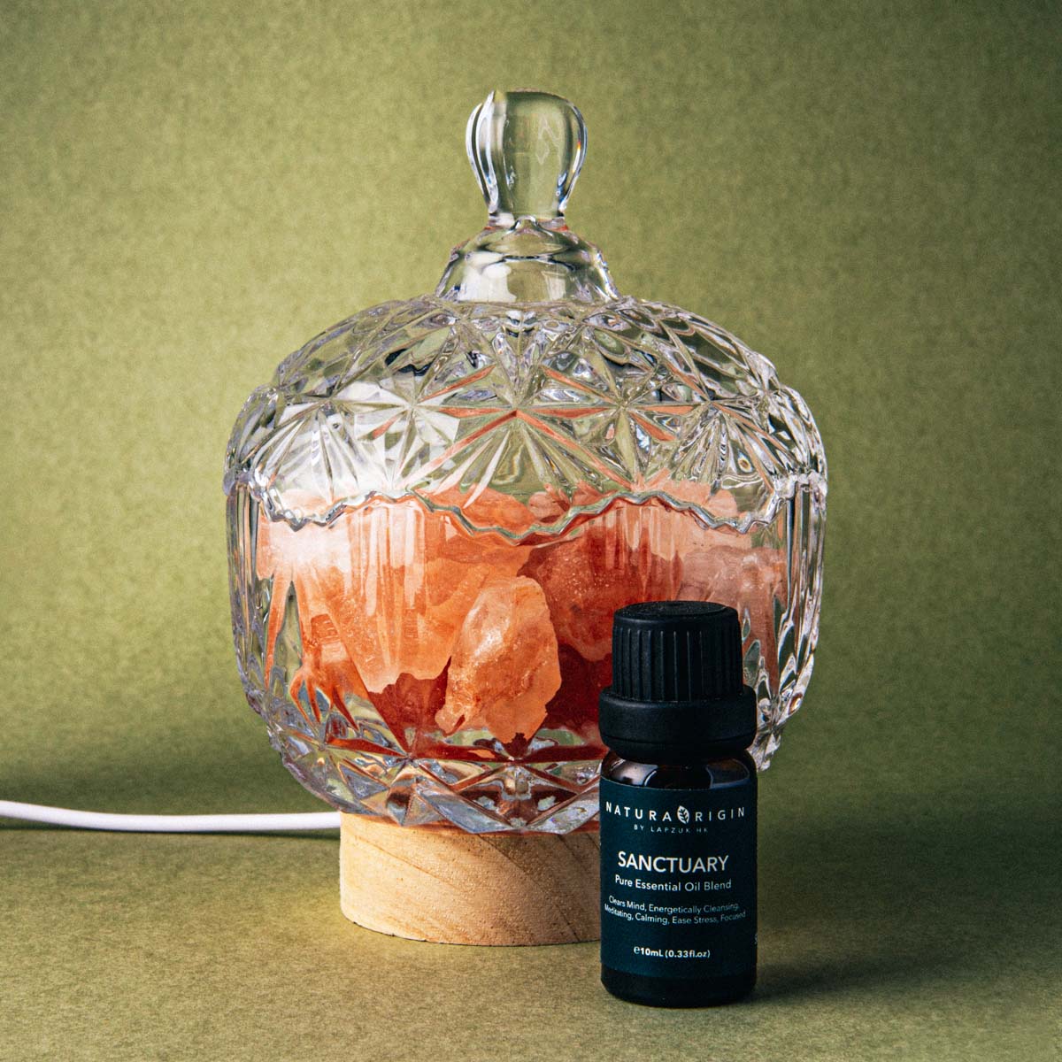 岩鹽擴香燈座精油套裝 | 舒緩壓力及焦慮 | 改善睡眠質素及放鬆心情