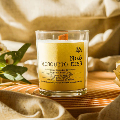 [50%OFF盤點清貨]  No.5 Mosquito Kiss | 蚊の吻 - 天然精油按摩大豆蠟燭 | 泰式草本香
