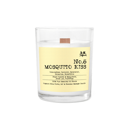 [50%OFF盤點清貨]  No.5 Mosquito Kiss | 蚊の吻 - 天然精油按摩大豆蠟燭 | 泰式草本香